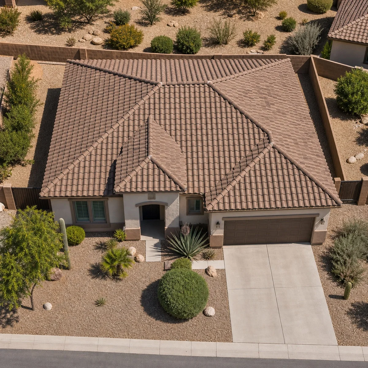 Aerial view of the roof at 742 Juniper Mesa Way