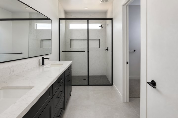 Bold dark baths example